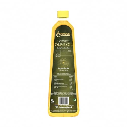Image of Shagun Pomace Olive Oil 1 Litre for Indian Cooking | Cold Pressed Pomace Olive Oil for Frying and Roasting | Light Taste Healthy Cooking Oil | Good for Heart Health Daily Use for Kitchen