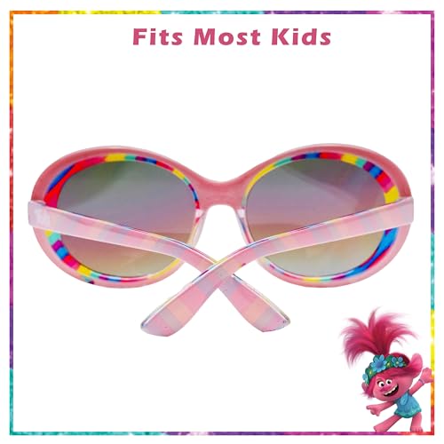 ARKAID Trolls Rainbow Poppy Sunglasses, Kids Round Shades with UV 400 Protection, One Size Fits Most Kids4
