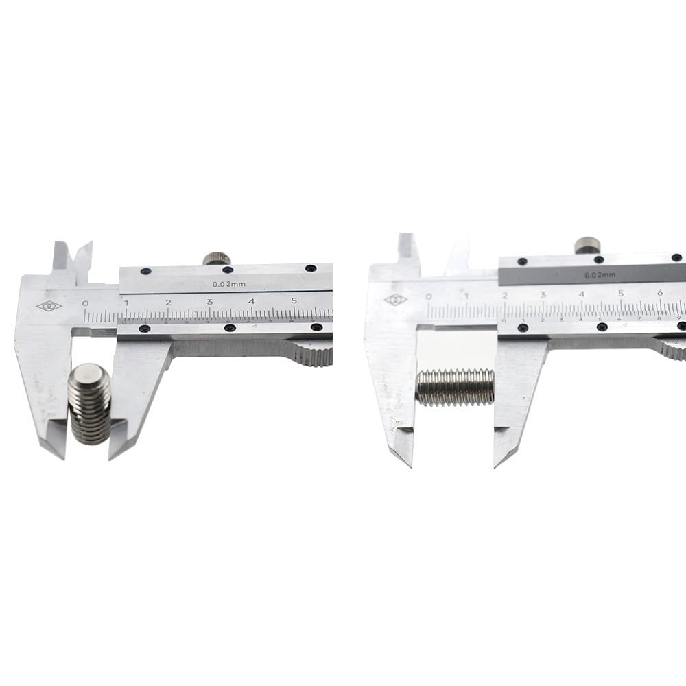yaoqijie Tornillos prisioneros de cabeza hexagonal sin DIN916, acero inoxidable 304, con punta copa, 2 a 10 piezas, M1.6, M2, M3, M4, M5, M6, M8, M10 lasting
