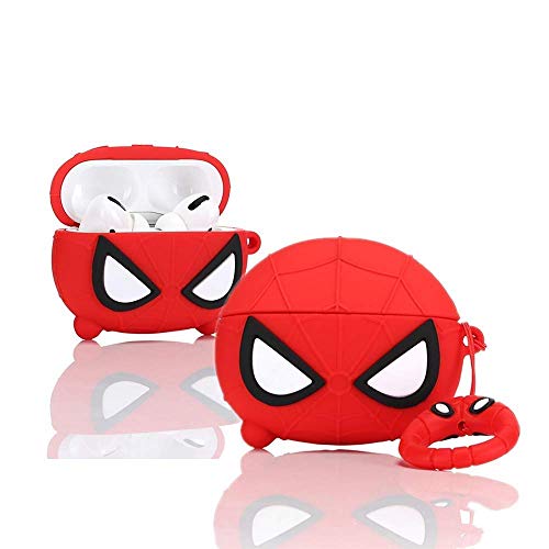 Image of Cartoon Silicone Case Compatible with Apple AirPods Pro 2 Case Cover - Cute 3D Shockproof 360 Protective Skin Cover with Keychain | AirPods Pro 2nd Gen Case (Spider-Man)