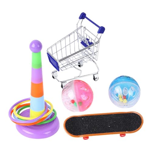 YERECDIL Parrot Toys ���p��Z�b�g �C���^���N�e�B�u�ȗV�ы@�\�t�� �X�P�[�g�{�[�h�g���[�j���O�{�[���t��