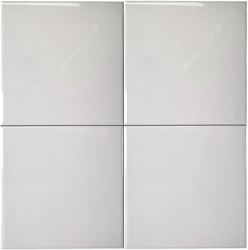 Miniatura 7 de Tenedos Azulejo de pared de cerámica azul cobalto brillante de 6 x 6 pulgadas, caja de 8 piezas para pared de baño, salpicaduras de cocina,