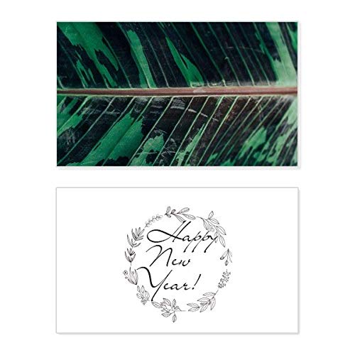 Tarjeta de felicitación Simpol Banana Leaf para Año Nuevo con diseño botánico