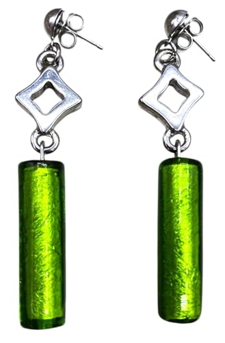 Boucle d'oreille Murrina Venise vert VR089 pour sublimer vos soirées
