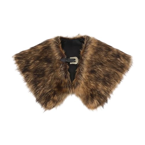 Cosplay Viking - Collar de piel sintética para hombre, bufanda