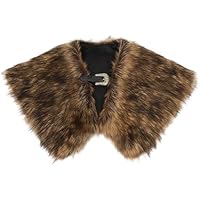 Cosplay Viking - Collar de piel sintética para hombre, bufanda