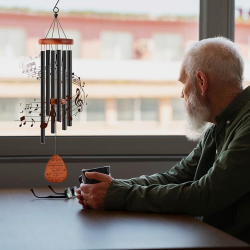 Image of Memorial Gifts for Loss of Wife,Memorial Wind Chimes 25'', Loss of Wife Sympathy Gifts, Home Decor Outdoor Garden, Soothing Melodic Tones with Mute Option