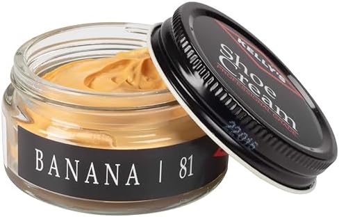 Kelly's Banana Shoe Polish 1.5 oz - Professional Leather Shoe Cream