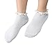 YYOUT Calzini da donna in pizzo con volant, calze a rete, calze da donna, bianco, Taglia unica