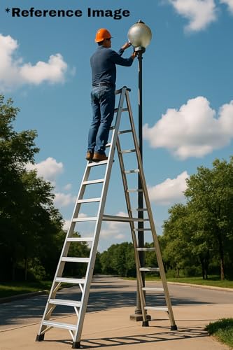 Image of Venus 10ft Foldable Aluminum Platform Ladder | Medium Gauge Dual-Side Steps | Rustproof, Anti-Skid, Self-Supporting for Electrical & Painting Jobs
