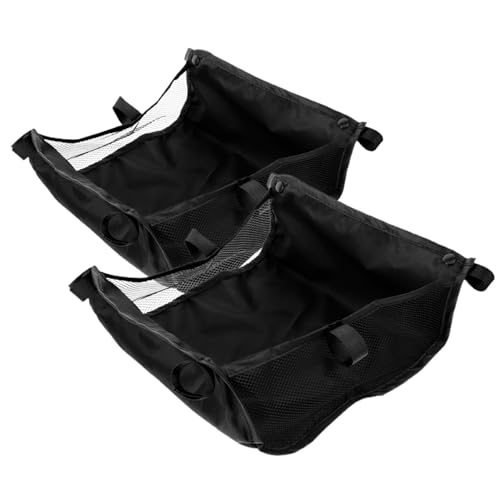 PAMINGONO 2 pièces Panier de Poussette Amovible Oxford Organiseur Polyvalent pour Accessoires Compartiment de Rangement Spacieux pour Poussette et