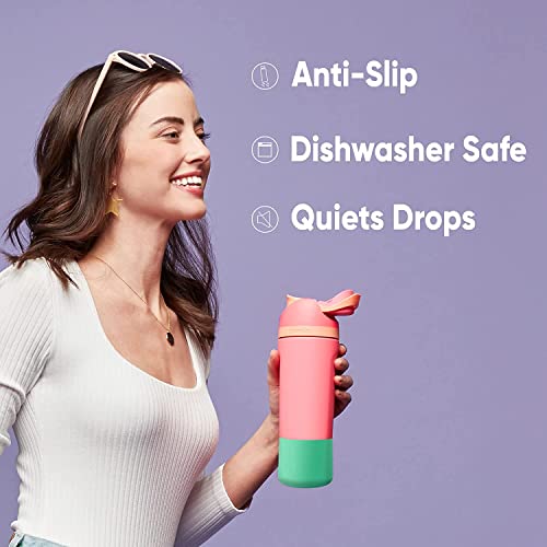 Owala-Silicone-Water-Bottle-Boot-Anti-Slip-Protective-Sleeve-for-Water-Bottle-Protects-FreeSip-Twist-and-Flip-Stainless-Steel-Water-Bottles-32-Oz-Mint