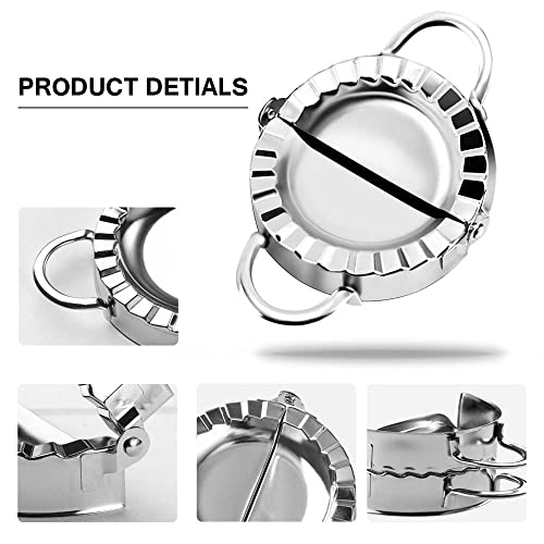 Dumpling Maker Stainless Steel Dumpling Molds Ravioli Wonton Press Dumpling Making Device Machine (Medium) #TOP3