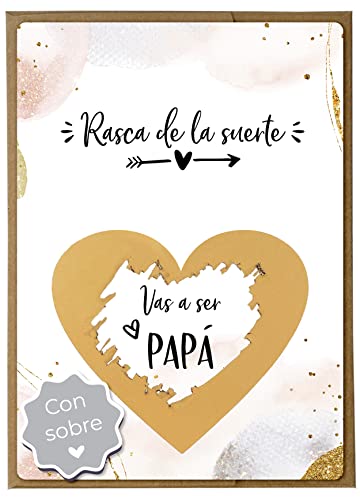 Jolicoon Tarjeta de rascar Vas a ser papá con sobre - Anunciar em...