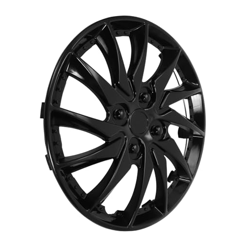 Cache-moyeu Noir en PP 14 Pouces pour Voiture : Enjoliveur de Roue de Remplacement
