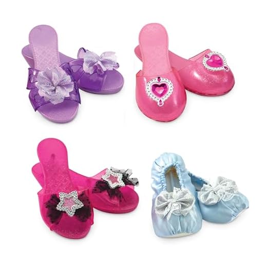 Melissa & Doug Role Play Collection - Step In Style! Dress-Up Shoes Set (4 Pairs)