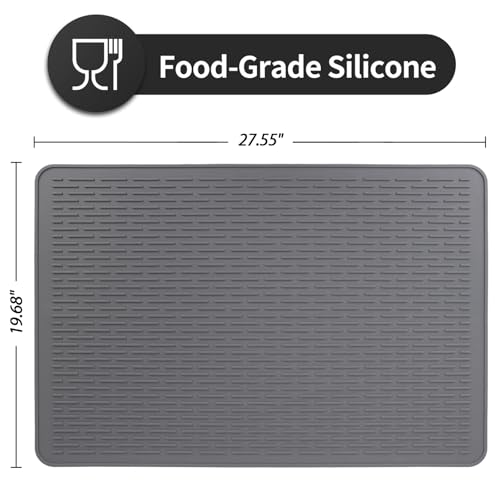 Thermochromic Stove Top Cover for Electric Stove - Silicone Stove Mat for Glass Top, Glass Cooktop Protector, Range Covers for Electric Stove (Gray-Pink,Temperature-changing)