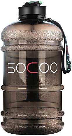 SOXCOXO Half Gallon Water Bottle BPA Free 2.2 Litre Big Water Bottles Leak Proof Reusable Large Water Jugs with Spout Gym Water Bottle for Sports Hydrate Water Bottle
