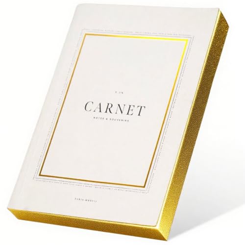 Ruled Notebook with golden edge A5 Hardcover Notebook with 120Gsm Thick Pages 5.8 * 8.3 Inches Gold journal Notebook for Women Girls Writing&Diary