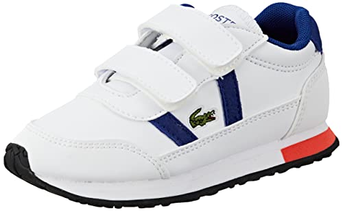 Lacoste Partner 222 1 Sui Sneaker, Wht Blu, 19.5 EU