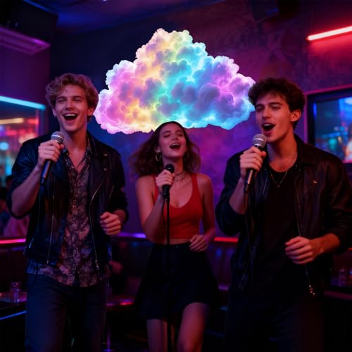 Thunder Cloud 3D LED Licht - USB betriebenes Lampendekorationsset | Dekolicht mit Musik-Synchronisationsfunktion, schafft eine perfekte Atmosphäre für das Büro