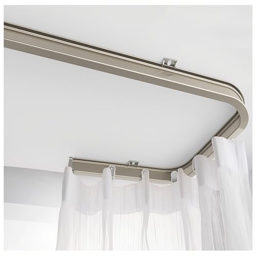 Riel de aluminio flexible de diseño curvado en champán para techo y pared 2
