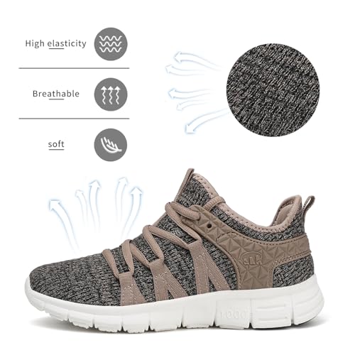 Image of INZCOU Running Shoes Lightweight Tennis Shoes Non Slip Gym Workout Shoes Breathable Mesh Walking Sneakers