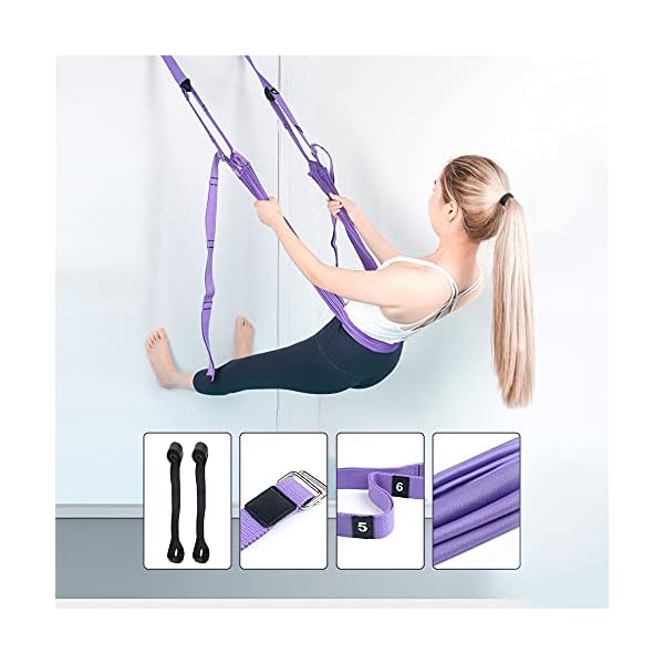 Yoga-Swing-Set-SlingDoor-SwingStretching-EquipmentDoor-SwingDanceGo-Upside-Down-for-Yoga-Practitioner-Ballet-Dancer-Gymnastics-Relieve SinHuo Yoga Swing,Door Swing,Stretching Equipment,Door Swing,Dance,Go Upside-Down for Yoga Practitioner Ballet Dancer Gymnastics Relieve (Pink)