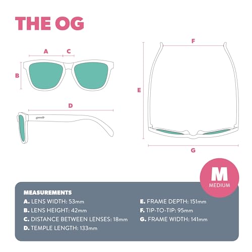 Image of goodr Polarized Sunglasses, Medium Sized (OG), UV400 Protection, No Slip, No Bounce