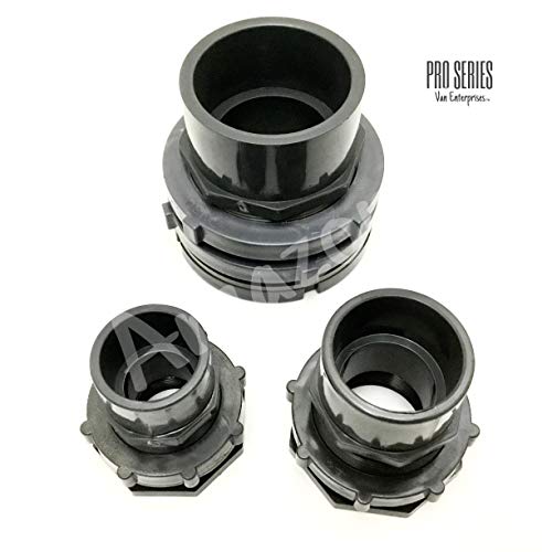 1.5" Bulkhead Tank Fitting Adapter with SLIP SOCKET Male Adapter Kit for Rain Barrels, Aquariums, Water Tanks, Ponds (1.5" Slip) - Thumbnail 4