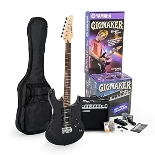 Yamaha - Paquete de guitarra eléctrica Gigmaker - Negro (ERG121GPII)
