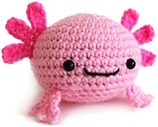 Handmade Crochet Amigurumi Axolotl Stress Ball by Geekirumi! | Squeeze Toy Figurine for Anxiety Relief, Fidget Therapy, Office Desk Decor, and Calming Gifts, Emotional Support Plushie image 5