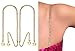 Strap N' Guard Women's Double Row Gold Crystal Pin Straps for Bra and Clothing