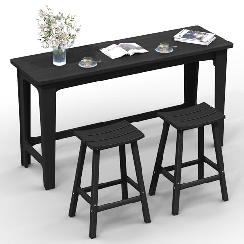 Ciokea 3-Piece Outdoor Bar Height Table Set