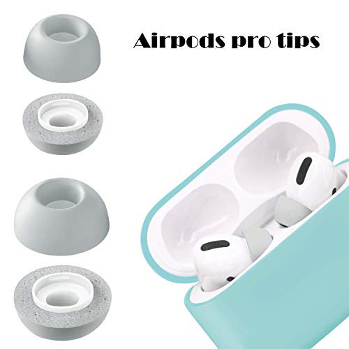 BENPAO Airpods Pro Ear Tips, Memory Foam Earbuds Airpods 3 Eartips, Non-Slip Soft Protective Ear Hooks Compatible with Airpods Pro/Airpods 3 (Black) 2 Pairs