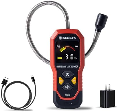Rechargeable HVAC Refrigerant Leak Detector, Halogen Freon Sniffe...