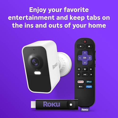 Image of Roku Streaming Stick 2025 with Voice Remote & Roku Battery Camera 1080p HD Indoor /Outdoor Security Camera Bundle - New 2025 Smart Home Monitoring System