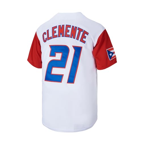 Kekambas Puerto Rico #21 Roberto Clemente World Game Classic Men Baseball Jersey Stitched miniatura 3