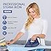 BEAUTURAL Steam Iron for Clothes with Precision Thermostat Dial, Ceramic Coated Soleplate, 3-Way Auto-Off, Self-Cleaning, Anti-Calcium, Anti-Drip Blue