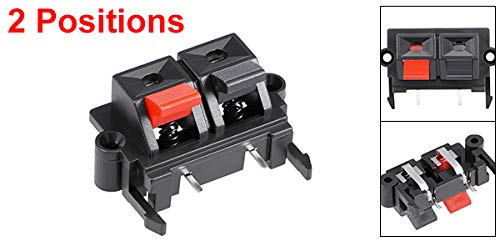 Amazon.co.jp: uxcell スプリング式端子 スピーカーストリップブロック