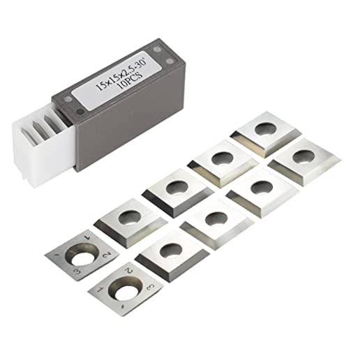 Juego de 10 inserts de carburo 15mm para torneado madera miniatura 1