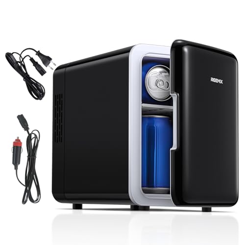 Mini-Kühlschrank, 6 Liter/9 Dosen, tragbarer Kühler und Wärmer persönlicher Kühlschrank für...