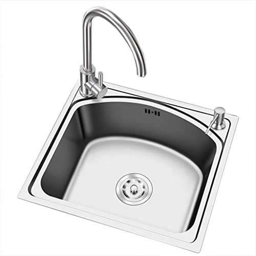 シンク 304 ステンレススチール キッチン バーカウンター 小型 蛇口付き レストラン バルコニー ランドリー プール