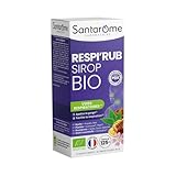Santarome Bio - Sirop Respir'Rub Bio | Complément Alimentaire Immunité | Apaise les Gorges Irritées & Facilite la respiration | 125ml | Made In France