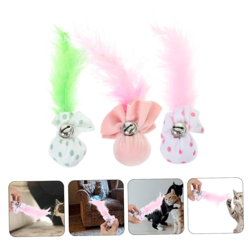 Happyyami 6 Unidades Brinquedo Bola Pelúcia Para Gato Brinquedos Provocadores Gatos Brinquedos Para
