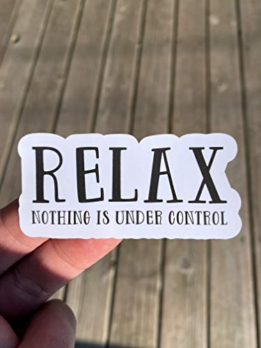 Relax Nothing Is Under Control Sticker, Laptop Sticker, Water Bottle Sticker, Phone Sticker, Window Sticker, Relax Sticker, Funny Sticker, Sarcastic Sticker