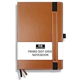 RICCO BELLO Primo Dot Grid Notebook 5.7 x 8.4 inches (Brown)