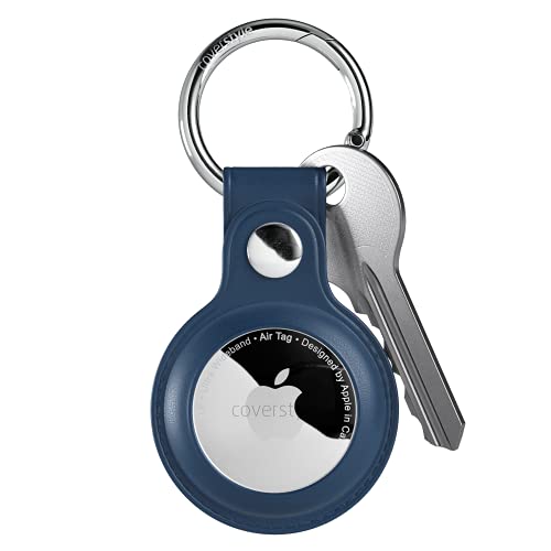 CoverStyle® - AirLeath® - Porte-clés en cuir synthétique pour AirTag - Bleu Cover