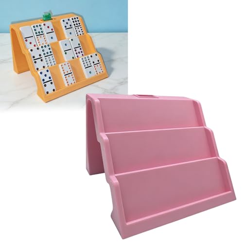 Soporte para fichas de dominó estilo mexicano rosa