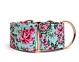 100% hecho a mano Collar Martingale Para Perro: Dayspring Roses, Hecho a Mano en España por Wakakán